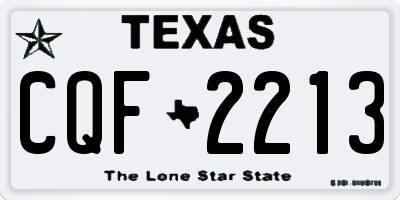 TX license plate CQF2213