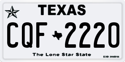 TX license plate CQF2220