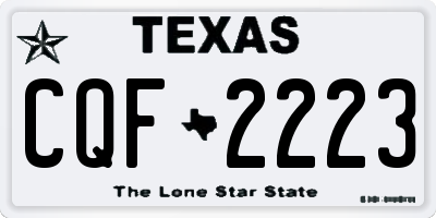 TX license plate CQF2223