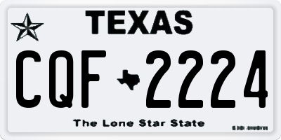 TX license plate CQF2224