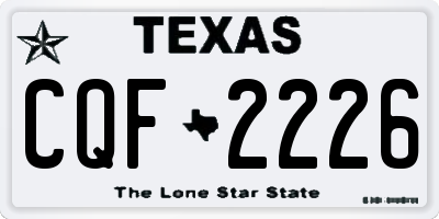 TX license plate CQF2226