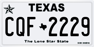 TX license plate CQF2229
