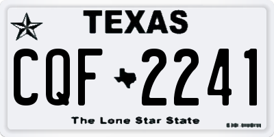 TX license plate CQF2241