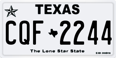 TX license plate CQF2244
