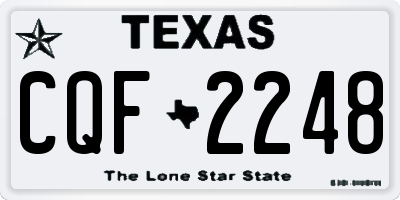 TX license plate CQF2248