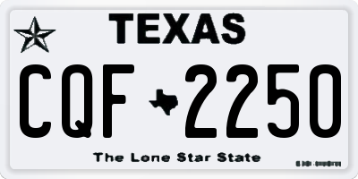 TX license plate CQF2250