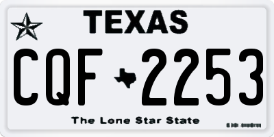 TX license plate CQF2253