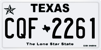 TX license plate CQF2261