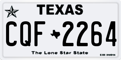 TX license plate CQF2264