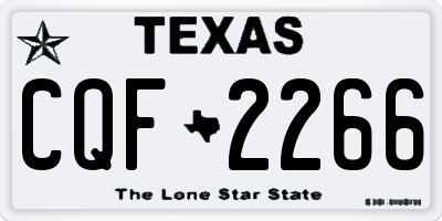 TX license plate CQF2266