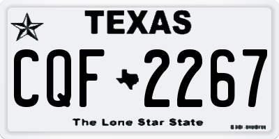 TX license plate CQF2267