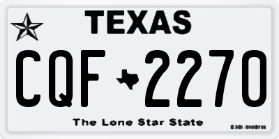 TX license plate CQF2270