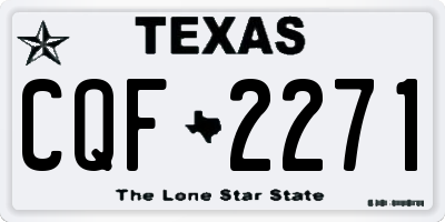 TX license plate CQF2271