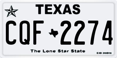 TX license plate CQF2274