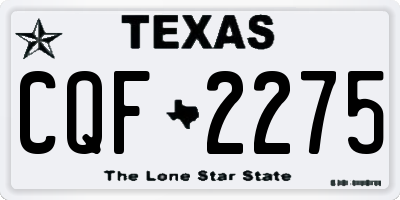 TX license plate CQF2275