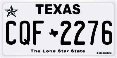 TX license plate CQF2276