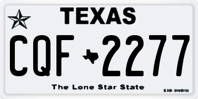TX license plate CQF2277
