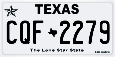 TX license plate CQF2279