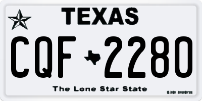 TX license plate CQF2280