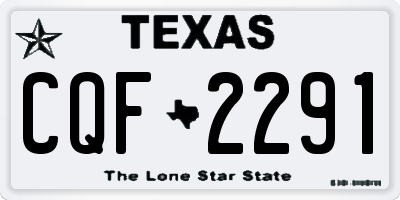 TX license plate CQF2291