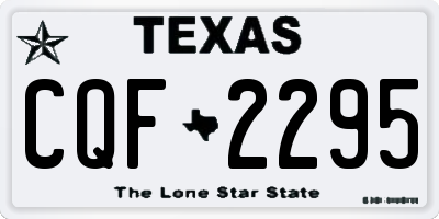 TX license plate CQF2295