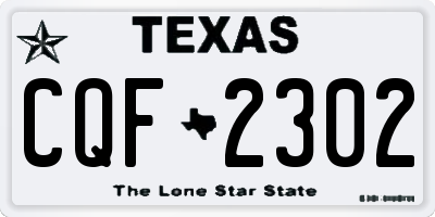TX license plate CQF2302