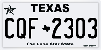 TX license plate CQF2303
