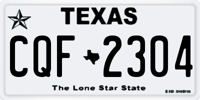 TX license plate CQF2304