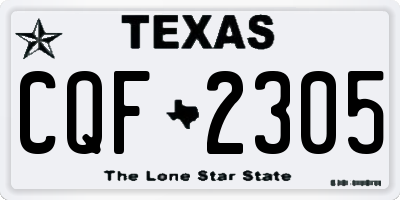 TX license plate CQF2305