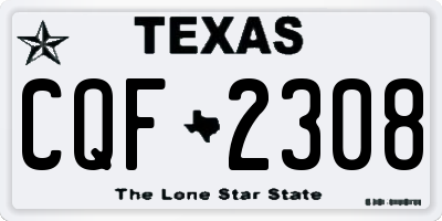 TX license plate CQF2308