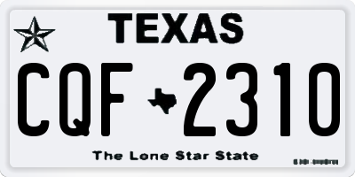 TX license plate CQF2310