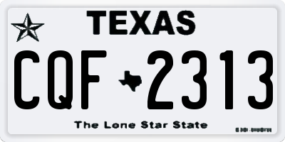 TX license plate CQF2313