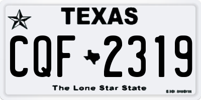 TX license plate CQF2319