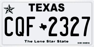 TX license plate CQF2327
