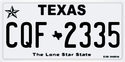 TX license plate CQF2335