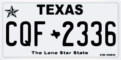 TX license plate CQF2336
