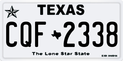 TX license plate CQF2338