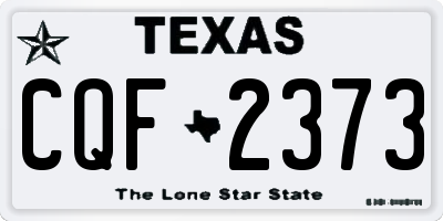 TX license plate CQF2373