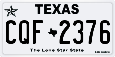 TX license plate CQF2376