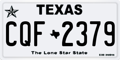 TX license plate CQF2379