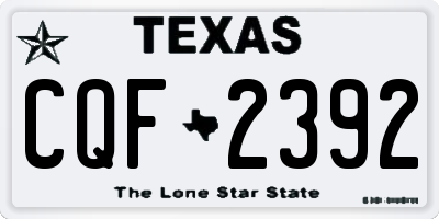TX license plate CQF2392