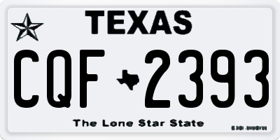 TX license plate CQF2393