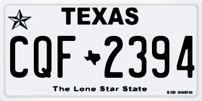 TX license plate CQF2394