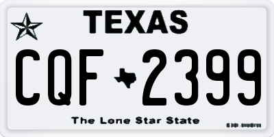 TX license plate CQF2399
