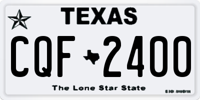 TX license plate CQF2400