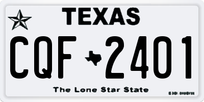 TX license plate CQF2401