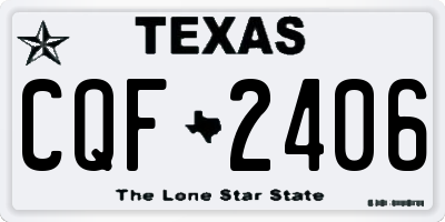 TX license plate CQF2406