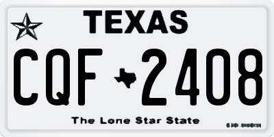 TX license plate CQF2408