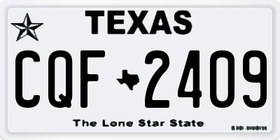 TX license plate CQF2409
