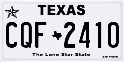 TX license plate CQF2410